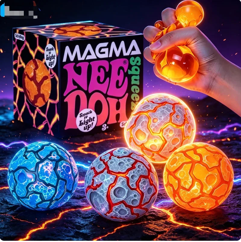 Glitter Magma Crunch Ball - Sensory Squeeze Toy