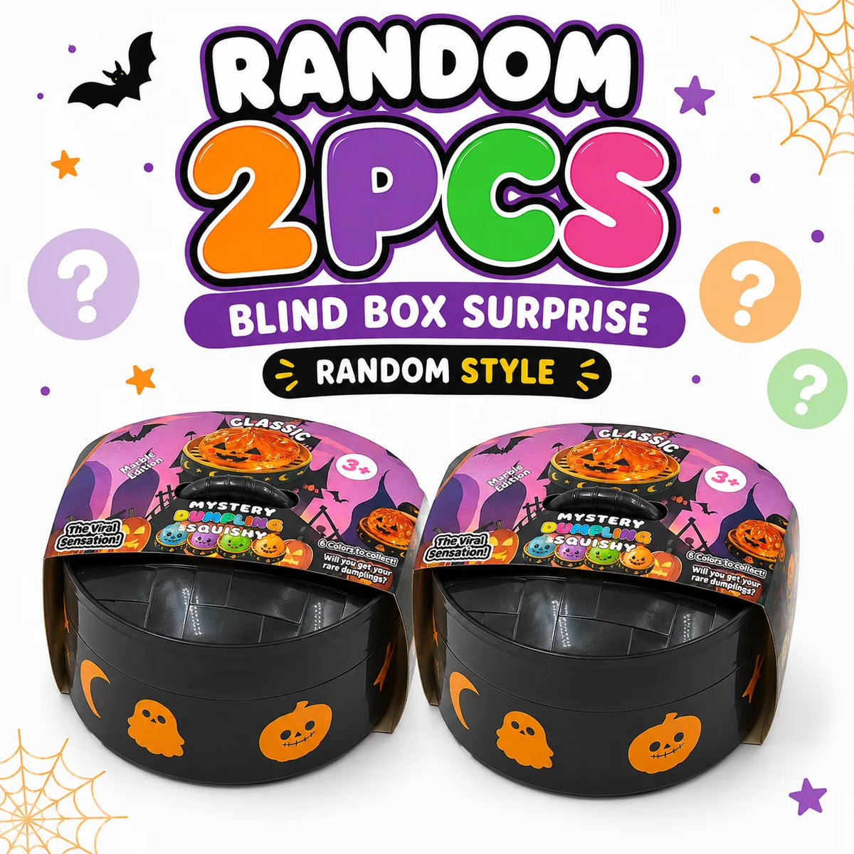 2026 Halloween Squishy Dumpling Set (1-5 Pieces Random Mystery Box)