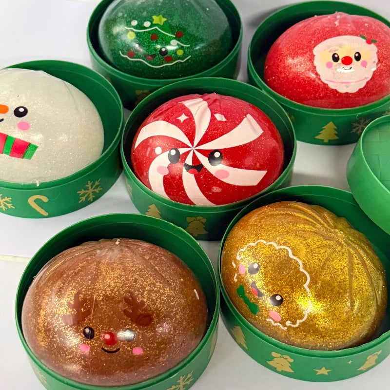 Christmas Dumpling Squishy Blind Box - Santa, Snowman & Reindeer