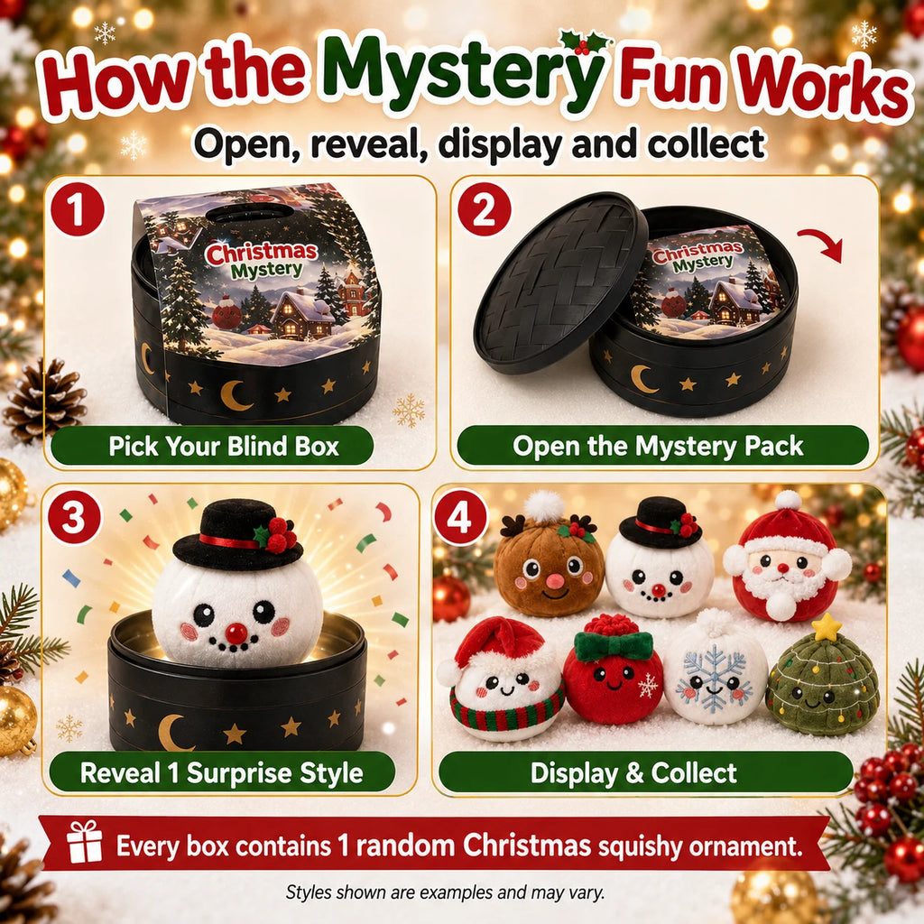 2026 Christmas Bao Bun Squishy - Slow Rising Stress Toy