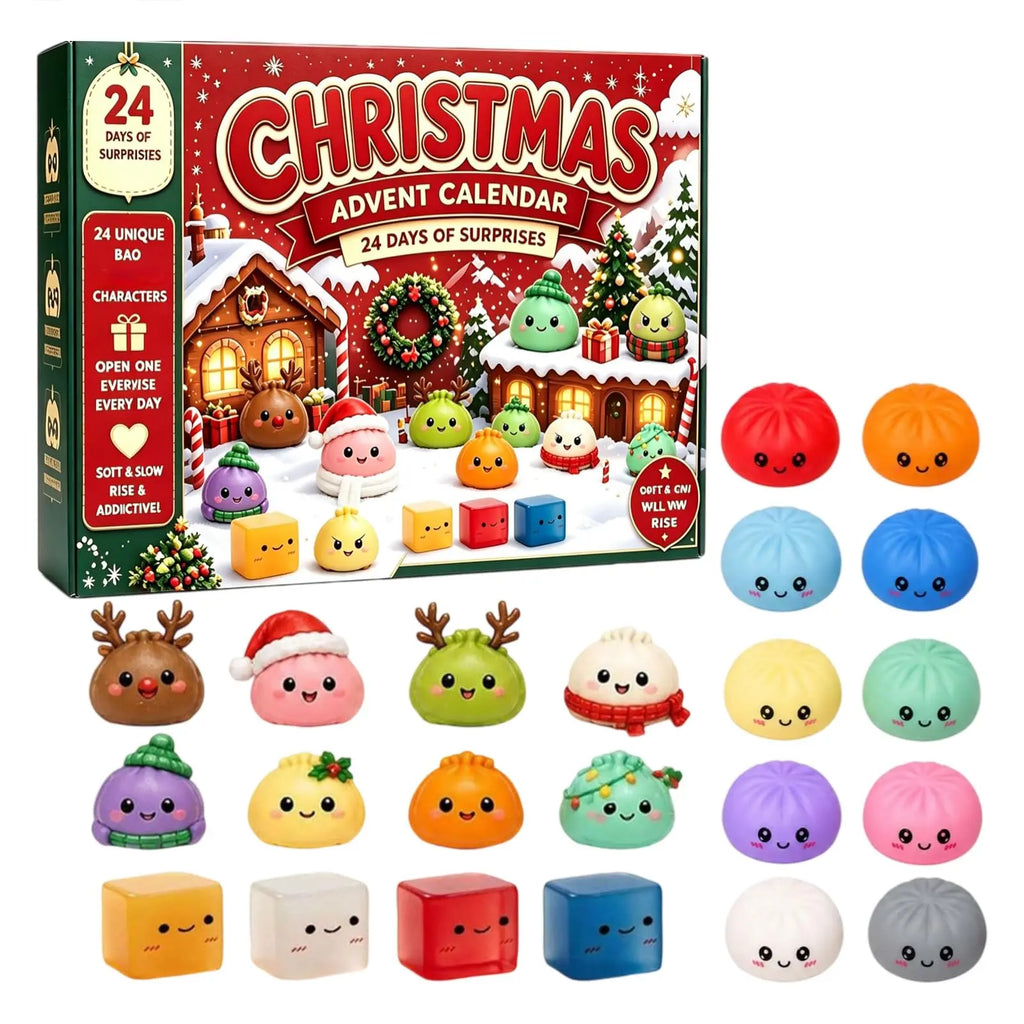 2026 Christmas Advent Calendar with 24 Mini Squishies