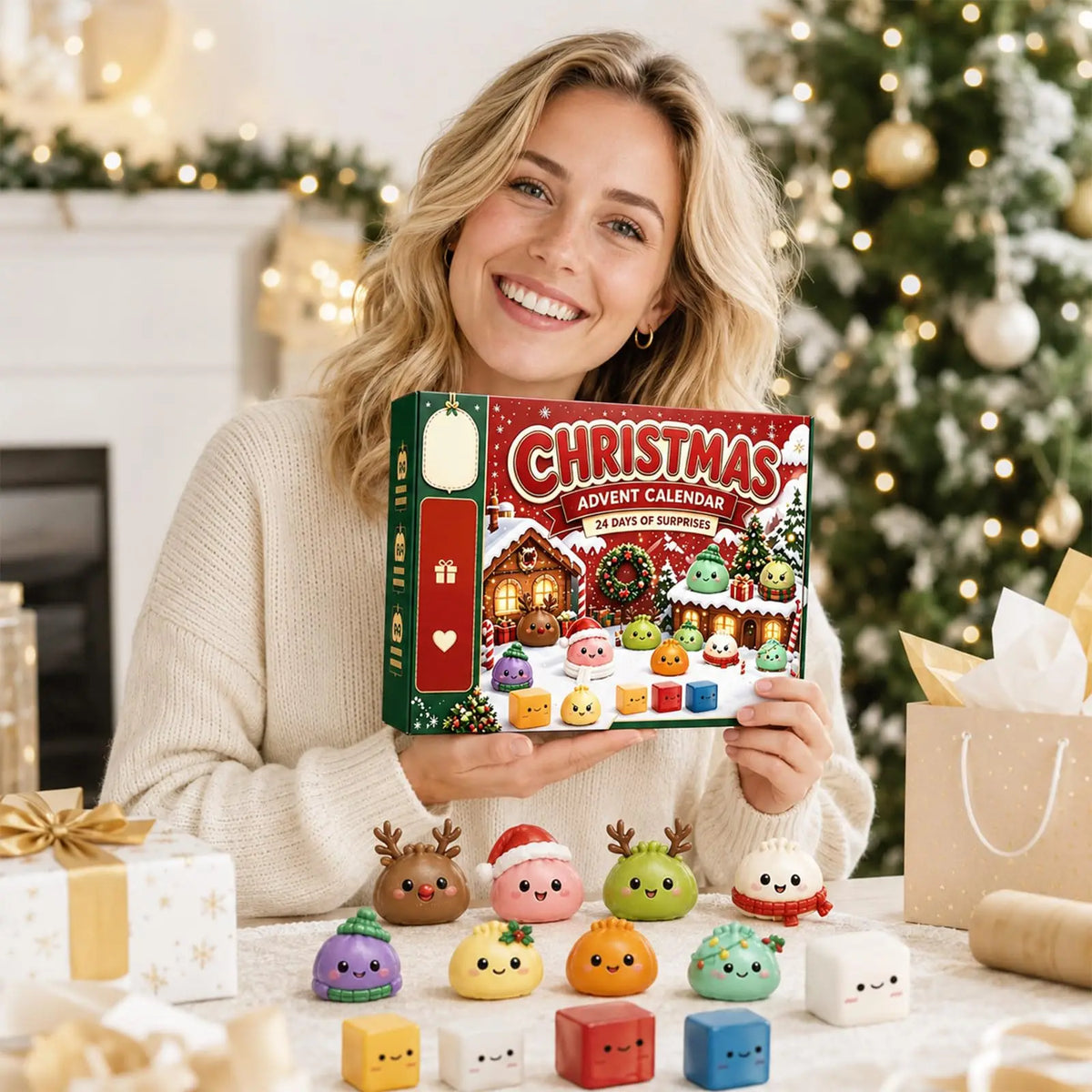 2026 Christmas Advent Calendar with 24 Mini Squishies