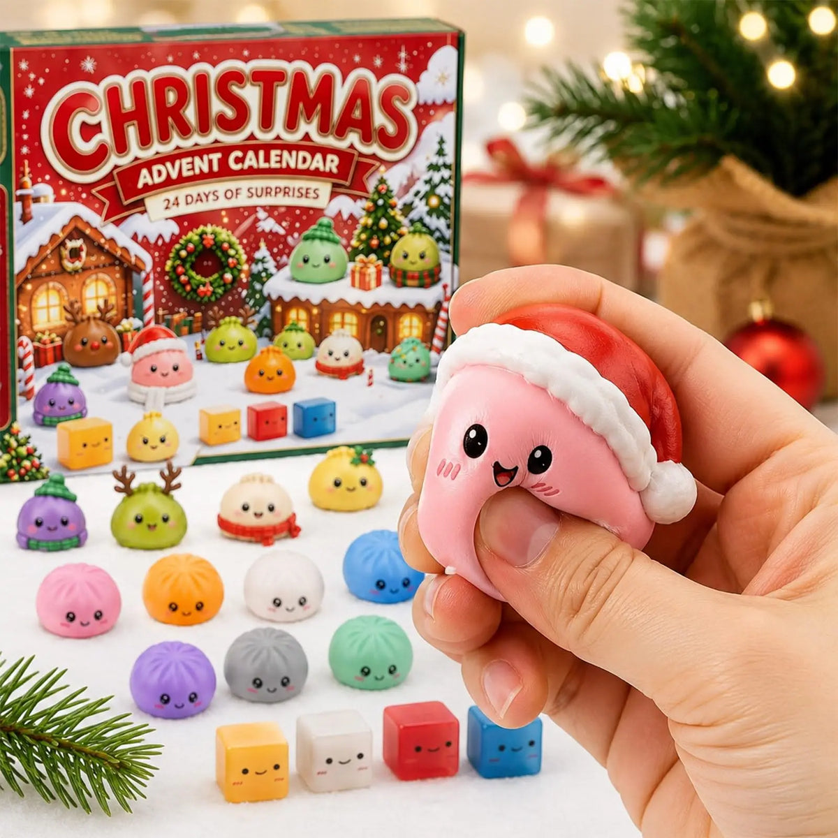 2026 Christmas Advent Calendar with 24 Mini Squishies