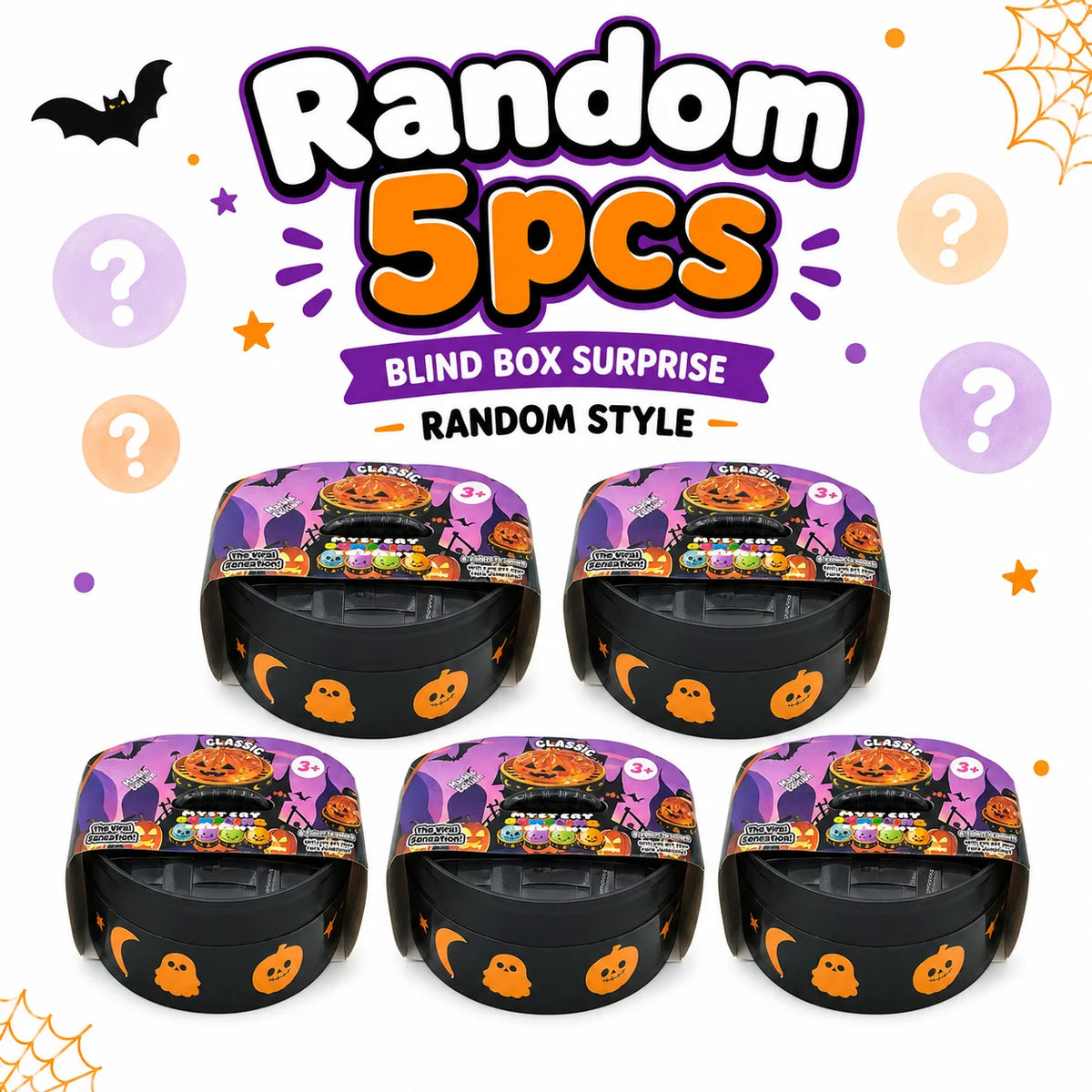 2026 Halloween Squishy Dumpling Set (1-5 Pieces Random Mystery Box)