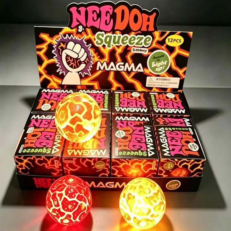 Glitter Magma Crunch Ball - Sensory Squeeze Toy